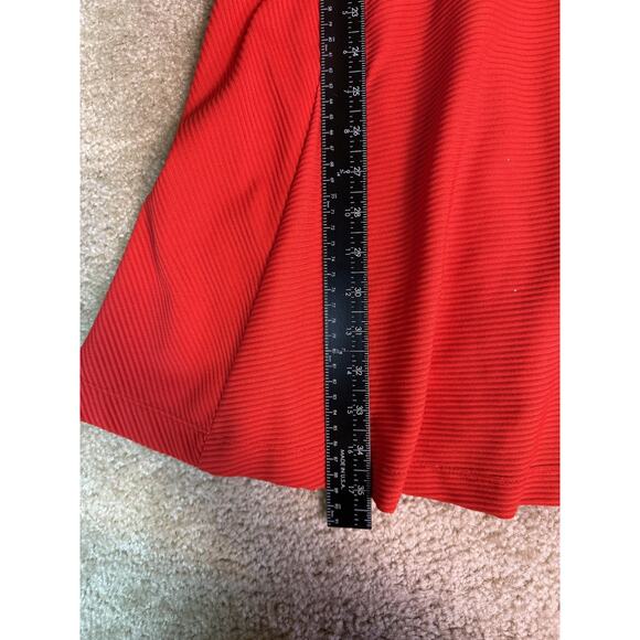 Express Womens Sun Dress Sz Medium Red A Line Knee Length Sleeveless D189 - Picture 13 of 14